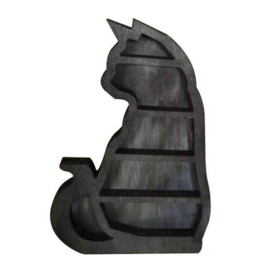 Rak Kayu Bentuk Kristal Rak Display Kamar Tidur Rak Dinding untuk Kristal Batu Minyak Esensial Gaya Gotik